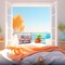 G128 Summer Decoration Hello Summer Pineapple Watermelon Waterproof Throw Pillow | 18 x 18 in | Set of 4, Beautiful Cushion Covers for Summer Sofa Couch Decoration, Pillow Insert Included